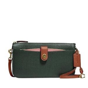 NWOT Coach Noa Messenger Crossbody Bag Colorblock Amazon Green *No Cardholder*